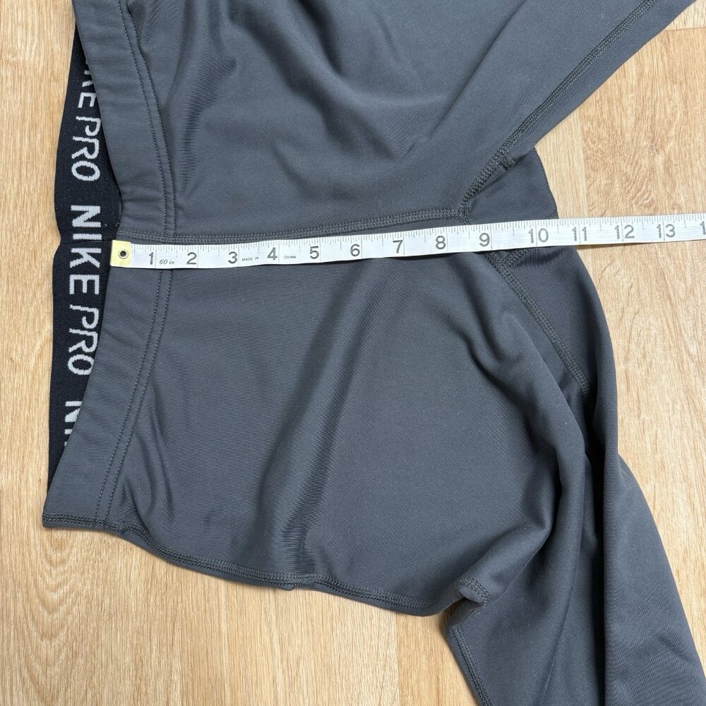 NIKE PRO LEGGINGS FLEECE LINED GRAY SIZE S FIT DRY ELASTIC WAIST WARM ATHLETIC - Picture 12 of 14